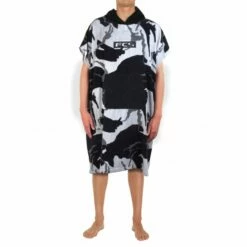 FCS Junior Towel Poncho Grey Camo/Black