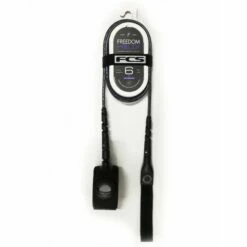 FCS 6’ Freedom Helix Comp Leash Smoke/White